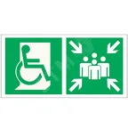 Знак безопасности BL-3015A.E74"Пункт (место) сбора для МГН (безоп. зона МГН)" | a18561 | Белый свет