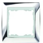 Рамка на 4 поста, S82, хром - белый