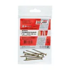 Шуруп универсальный 3,5х50 потайная головка, остроконечный, желтопассивированный (7шт) - пакет