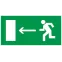 Этикетка самоклеящаяся 200х100мм Направление к эвакуационному выходу налево