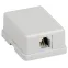 Розетка настенная RJ12 6P4C категория 3 UTP 1-порт белая