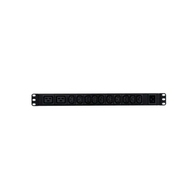 Блок распределения питания Uniprom. управляемый. 1U. 240В. 1Ф. 16A. 10xC13 2xC19. 2м кабель. IEC320 C20
