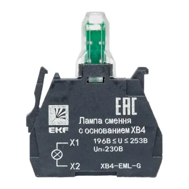 Лампа сменная c основанием XB4 зеленая 230В PROxima