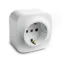 Quteo Розетка с заземлением без шторок наружная белая