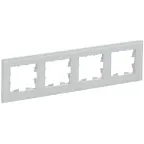 BRITE Рамка 4 поста РУ-4-2-БрБ стекло белый