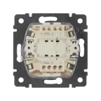 Выключатель одноклавишный, в рамку, слоновая кость