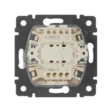 Выключатель одноклавишный, в рамку, слоновая кость