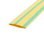 Термоусаживаемая трубка 50,0 25,0 мм, желто-зеленая, упаковка 10 шт. по 1 м, REXANT