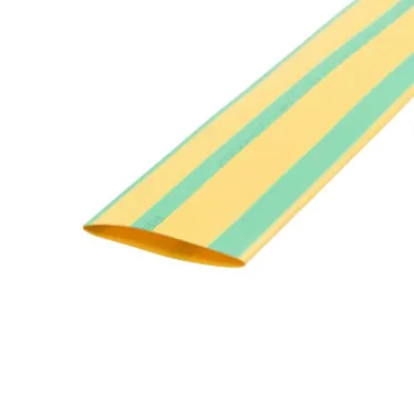 Термоусаживаемая трубка 50,0 25,0 мм, желто-зеленая, упаковка 10 шт. по 1 м, REXANT