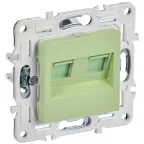 SKANDY Розетка компьютерная двойная RJ45 кат.6 SK-K04G мятный IEK