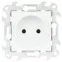Розетка 2К без защитных шторок, белый