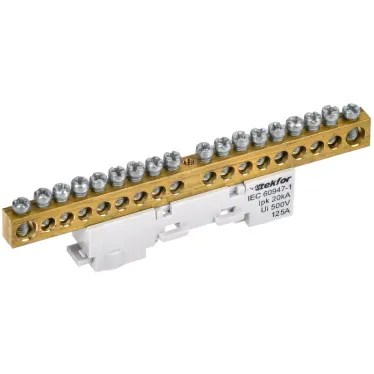 TEKFOR Шина L фаза неизолированная на универсальном держателе 8х12-18-Ср IEK