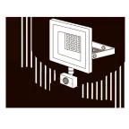 Прожектор светодиодный ДО-30Вт SMD 6500К 2550 Лм датчик движения SMD