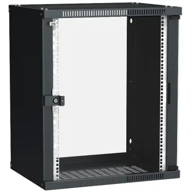 Шкаф LINEA WE 15U 600x450мм дверь стекло черный