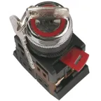 Переключатель AKS-22-2 с ключом 2 позиции I-O черный