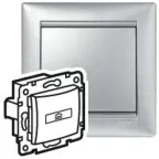 VALENA Выключатель ключ-карта 10A алюминий