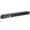 Блок распределения питания PDU 7 C13. с выкл. и защитой от перенапр. 1U. вх. C14. без шнура. алюминиевый профиль