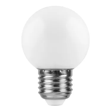 Лампа светодиодная LED 1вт Е27 белый 2700К (шар)