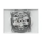 Валенсия розетка 2-местная б/з 10А белая с защ. штор.