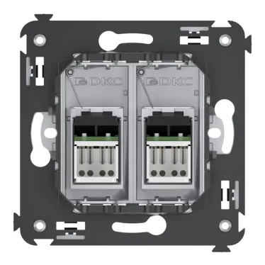 Avanti Компьютерная розетка RJ-45 в стену кат.5e двойная Закаленная сталь
