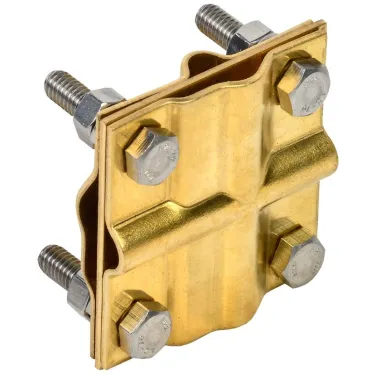 Зажим заземления крестообразный полоса/пруток-полоса/пруток латунь