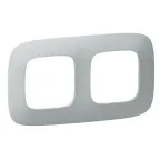 Valena ALLURE Рамка 2 поста алюминий универсальная