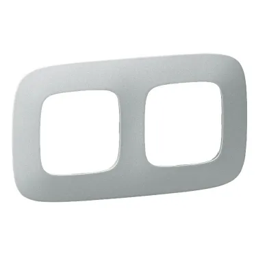 Valena ALLURE Рамка 2 поста алюминий универсальная