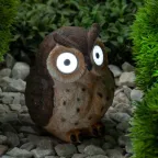 Садовый светильник Сова коричневая на солнечной батарее, полистоун, 13 см ERAFYS01-12