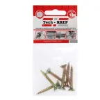 Шуруп универсальный 6х40 потайная головка, остроконечный, желтопассивированный (7шт) - пакет