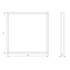 Светильник светодиодный SPO-910-3-65K-045 595х595x40 45Вт 4725Лм 6500К матовый С ПРОВОДОМ (2/48)