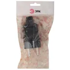 Вилка с/з прямая 16A черная (24/240/5040) Vx2-B