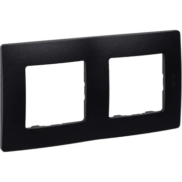 ETIKA Рамка 2 поста антрацит