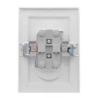 Розетка Минск 2-местная СП без заземления 10А белая защитные шторки