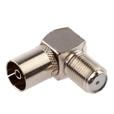 Переходник Simple RS-A03-1 гнездо F-гнездо TV угловой 1 шт