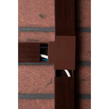 Угол T-образный (40х16) (4 шт) Plast под темное дерево