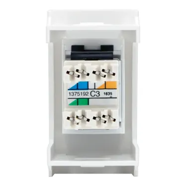 Розетка телефонная RJ12 Viva белая 1 модуль