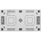 Коробка накладного монтажа 2 поста, Эра12, графит 12-6102-12