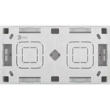 Коробка накладного монтажа 2 поста, Эра12, графит 12-6102-12