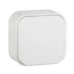 Quteo Кнопка 1 клавиша наружная белая 6А