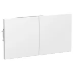 Розетка ATLASDESIGN двойная с заземлением со шторками сдвижная крышка 16А в сборе белый