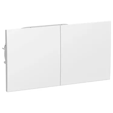 Розетка ATLASDESIGN двойная с заземлением со шторками сдвижная крышка 16А в сборе белый