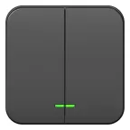 Выключатель BLANCA двухклавишный наружный (схема 5) с подсветкой и изоляционной пластиной 10а 250b антрацит