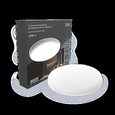 Светильник светодиодный ДВО 24 Вт 2400 лм 4000К AC 220В IP20 круг D170х27мм монт d155мм Пластик безрамочный Frameless Gauss
