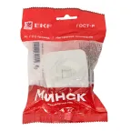 Розетка Минск Phone 1-местная ОП белая