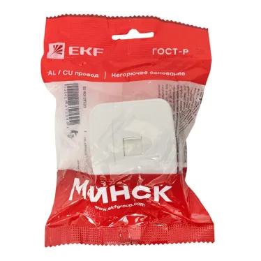 Розетка Минск Phone 1-местная ОП белая