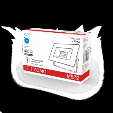 Прожектор светодиодный ДО 30 Вт 2550 лм 6500К AC 220В IP65 118х131х30мм Elementary PROMO Gauss