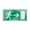 Табличка Направление к эвакуационному выходу направо 150х300 мм,