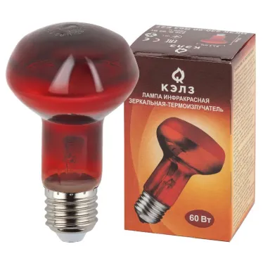 Инфракрасная лампа ИКЗК 230-60 R63 Е27 для обогрева животных 60 Вт Е27