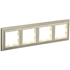 BRITE Рамка 4 поста РУ-4-Бр бежевый/шампань IEK