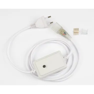 Провод электрический для светодиодных лент ULS-N22 RGB NEON 220В, 8x16мм, 4 контакта. Цвет белый. UCX-SP4/N22 WHITE 1 STICKER